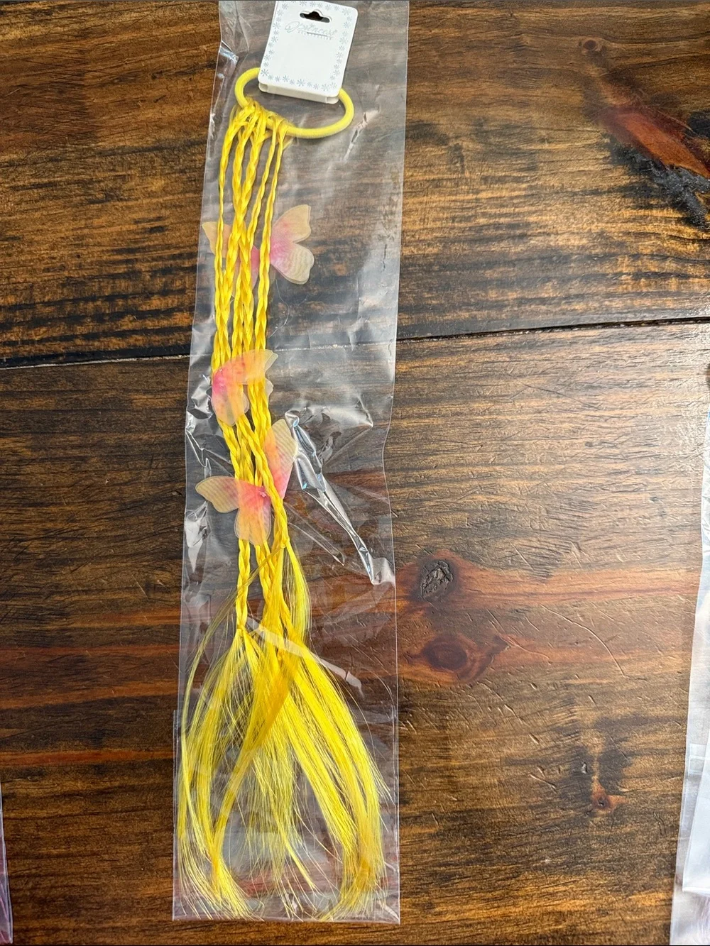 Colorful Braided Hair Extensions with Butterfly Accents - Assorted Colors (Each)